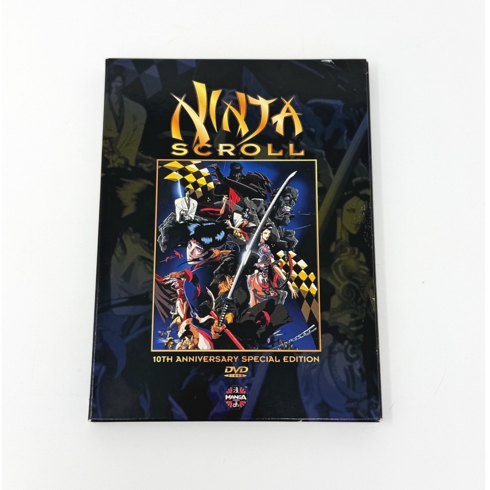 Ninja Scroll DVD 10th Anniversary Special Edition Anime w Double Sided Poster